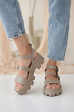 Chunky summer platform sandals with buckles  8019541 photo №6