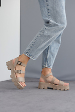 Chunky summer platform sandals with buckles  8019541 photo №10