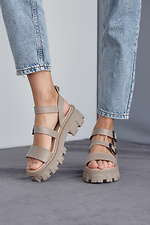 Chunky summer platform sandals with buckles  8019541 photo №12