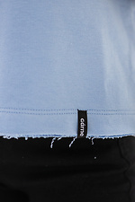 Летняя хлопковая футболка IANINA-D голубого цвета для девочки Garne 3034542 фото №8