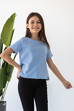 Letnia bawełniana koszulka IANINA-D niebieska dla dziewczynki Garne 3034542 zdjęcie №13