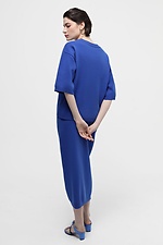Knitted women's suit in ultramarine color  4038542 photo №4