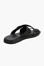 Black Leather Buckle Sandals  4205542 photo №3