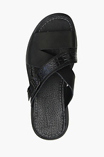 Black Leather Buckle Sandals  4205542 photo №4