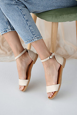 Classic leather sandals with closed heel  8019542 photo №8