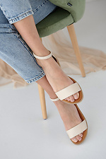 Classic leather sandals with closed heel  8019542 photo №9