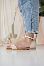 Classic leather sandals with closed heel  8019542 photo №10