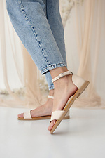 Classic leather sandals with closed heel  8019542 photo №11