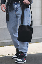 Herren Leder Messenger Bag Metall Schwarz Without 8049542 Foto №2