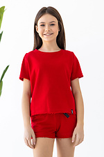 Sommerliches Baumwoll-T-Shirt IANINA-D rot für Mädchen Garne 3034543 Foto №1