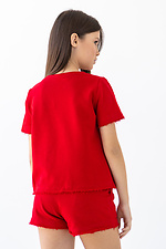 Letnia bawełniana koszulka IANINA-D czerwona dla dziewczynki Garne 3034543 zdjęcie №5