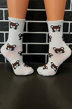 White cotton high socks with a pattern R'N'B SOCKS 8024543 photo №1