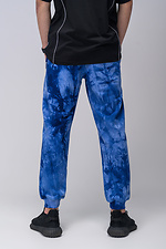 Хлопковые спортивные штаны на манжетах в стиле тай-дай Custom Wear 8025543 фото №3