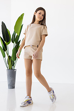 Summer cotton shorts IANINA-HD beige for girls Garne 3034544 photo №2