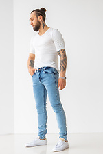 Літні світлі джинси для чоловіків  4015544 фото №2