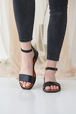 Classic leather sandals with closed heel  8019544 photo №4