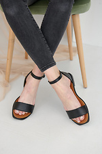 Classic leather sandals with closed heel  8019544 photo №7
