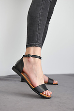 Classic leather sandals with closed heel  8019544 photo №8