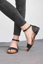 Classic leather sandals with closed heel  8019544 photo №11