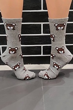 Высокие хлопковые носки серые с рисунком R'N'B SOCKS 8024544 фото №1