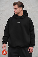 Herren Oversize Hoodie Sweatshirt aus Fleece mit Kapuze und Aufdruck Without Sally Black Without 8055544 Foto №2