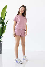 Летние хлопковые шорты IANINA-HD розового цвета на девочку Garne 3034545 фото №2