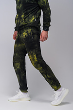 Хлопковые спортивные штаны на манжетах в стиле тай-дай Custom Wear 8025545 фото №1