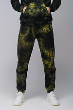 Хлопковые спортивные штаны на манжетах в стиле тай-дай Custom Wear 8025545 фото №3