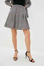 Wool-blend mini skirt with yoke and wide pleats Garne 3039546 photo №1
