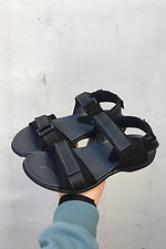 Men's summer sandals in sports style with Velcro  8019546 photo №1