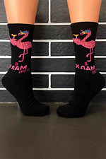 Высокие хлопковые носки черные с рисунком R'N'B SOCKS 8024546 фото №1