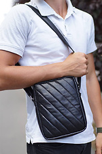 Classic men's shoulder bag made of quality leatherette Mamakazala 8039546 photo №1