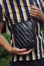 Классическая мужская сумка через плечо из качественного кожзама Mamakazala 8039546 фото №4