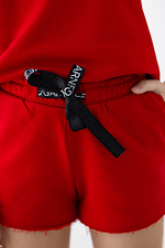 Summer cotton shorts IANINA-HD red for girls Garne 3034547 photo №3