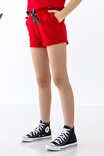Летние хлопковые шорты IANINA-HD красного цвета на девочку Garne 3034547 фото №5