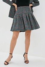 Wool-blend mini skirt with yoke and wide pleats Garne 3039547 photo №1