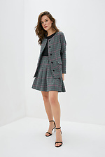 Wool-blend mini skirt with yoke and wide pleats Garne 3039547 photo №2