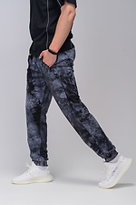 Бавовняні спортивні штани на манжетах в стилі тай-дай Custom Wear 8025547 фото №2