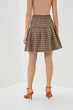 Wool-blend mini skirt with yoke and wide pleats Garne 3039548 photo №3