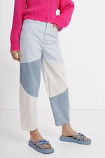 Colored cropped wide leg jeans  4014548 photo №1