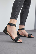 Classic leather sandals with closed heel  8019548 photo №8