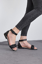 Classic leather sandals with closed heel  8019548 photo №9