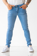 Літні світлі джинси скінні для чоловіків  4015549 фото №1