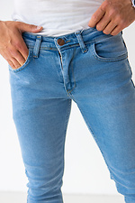 Летние светлые джинсы скинни для мужчин  4015549 фото №4
