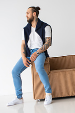Літні світлі джинси скінні для чоловіків  4015549 фото №6