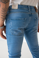 Літні світлі джинси скінні для чоловіків  4015549 фото №7