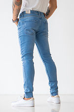 Летние светлые джинсы скинни для мужчин  4015549 фото №8