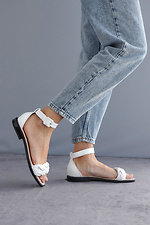 Classic leather sandals with closed heel  8019549 photo №4
