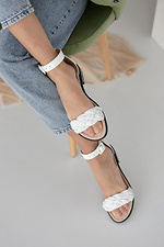 Classic leather sandals with closed heel  8019549 photo №8