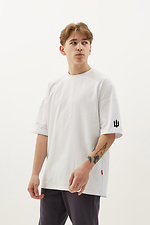 Patriotisches T-Shirt aus Baumwolle LUXURY übergroße weiße Farbe GEN 9000549 Foto №3